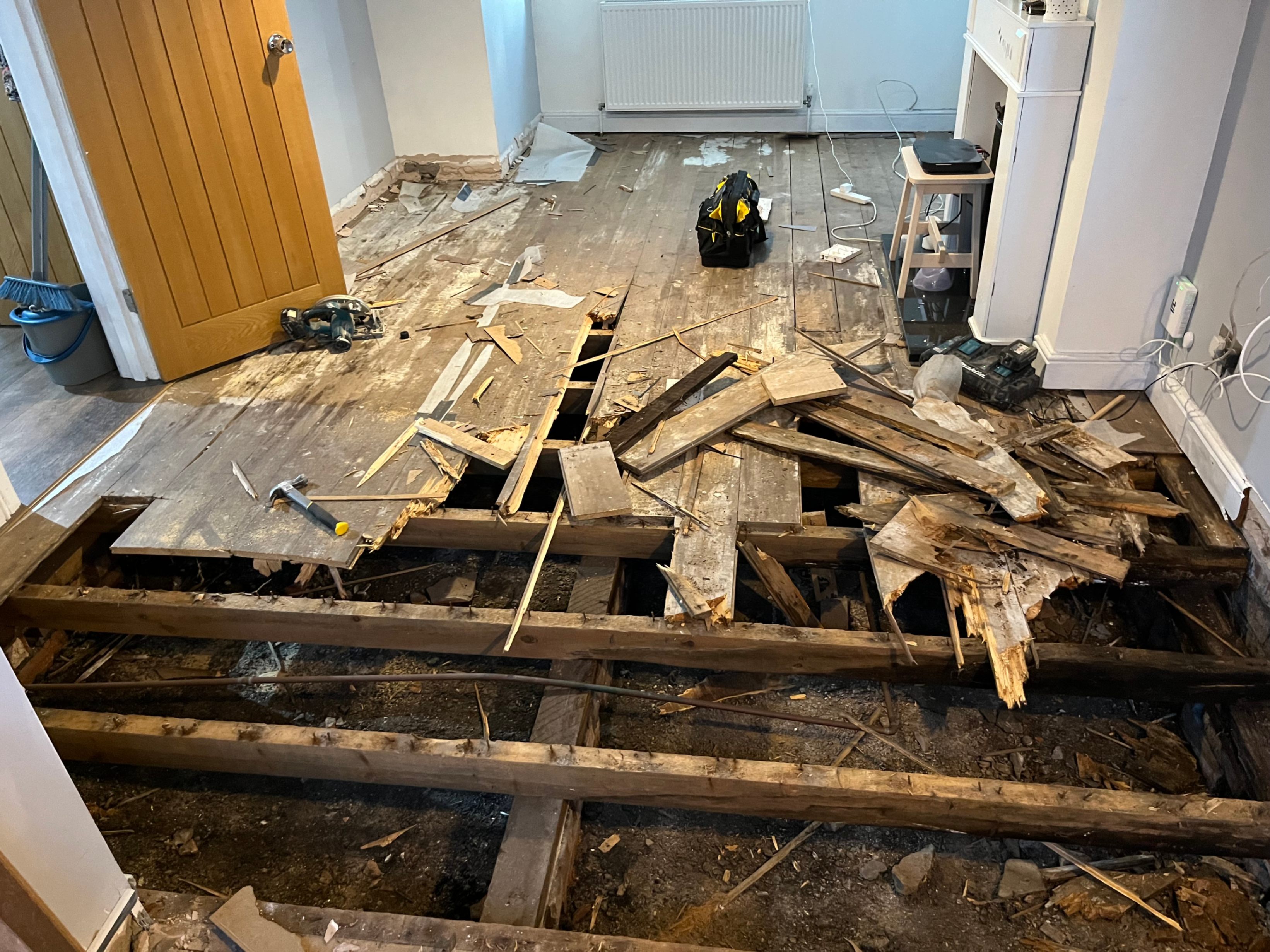 Sub-Floor Joist Replacement Before