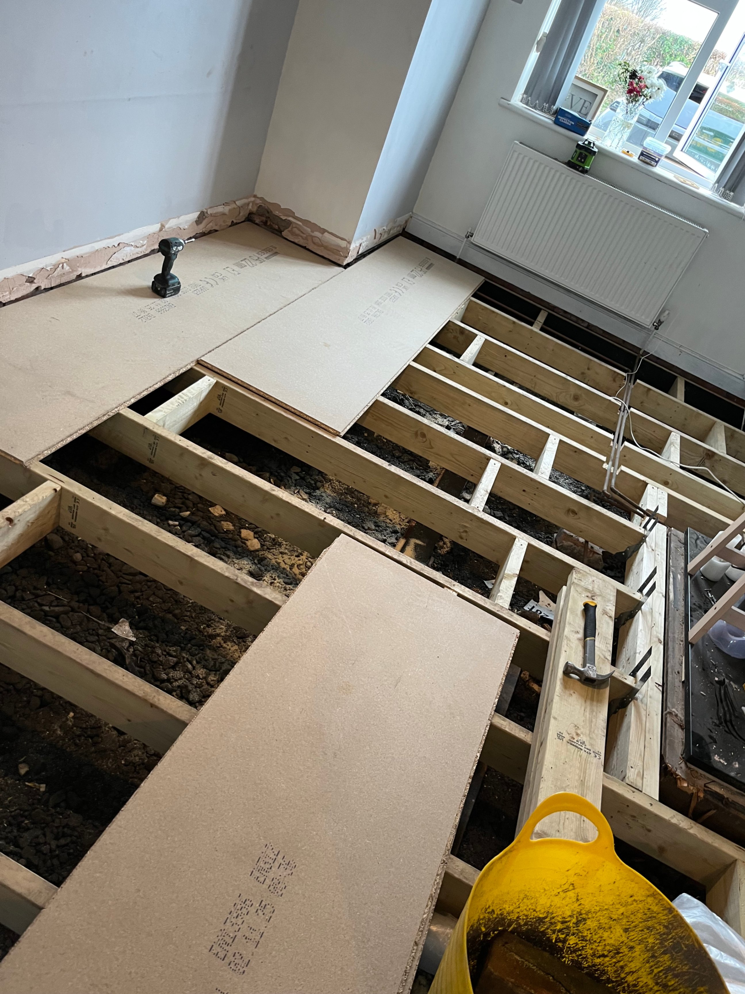 Sub-Floor Joist Replacement During