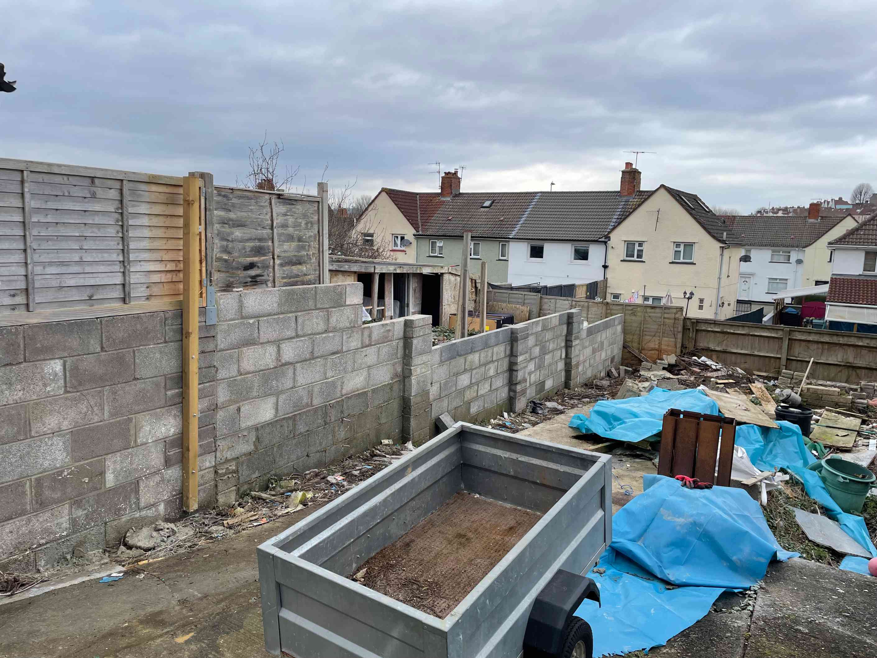 Garden wall rebuild project