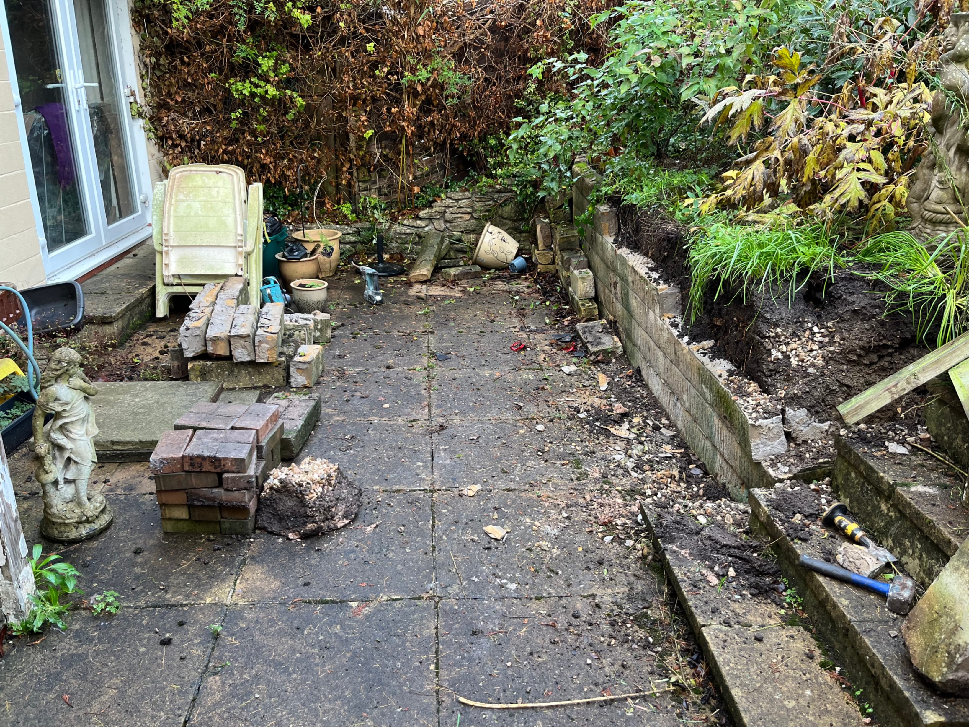 Outdoor Wall Renovation Before