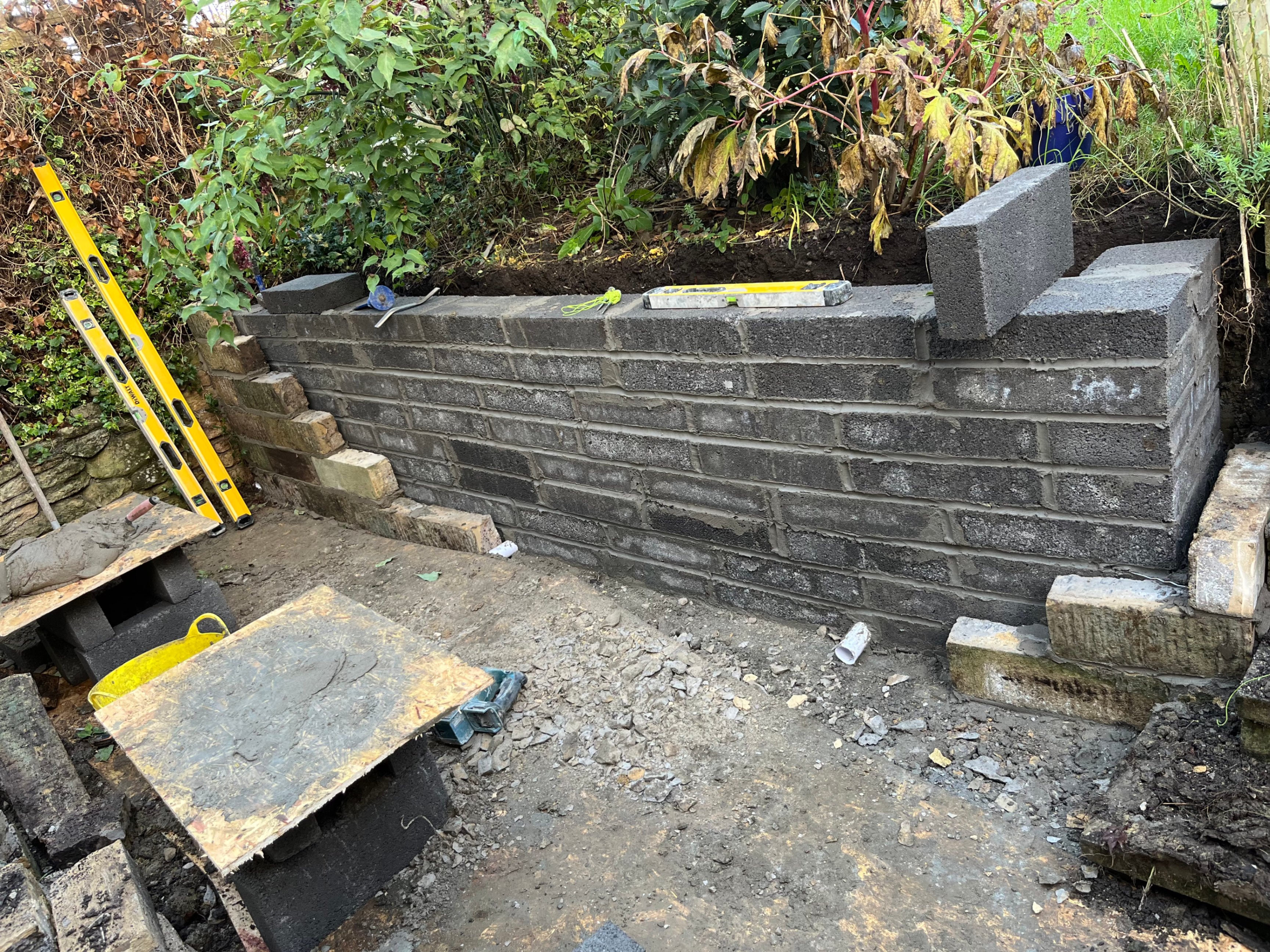 Outdoor Wall Renovation During