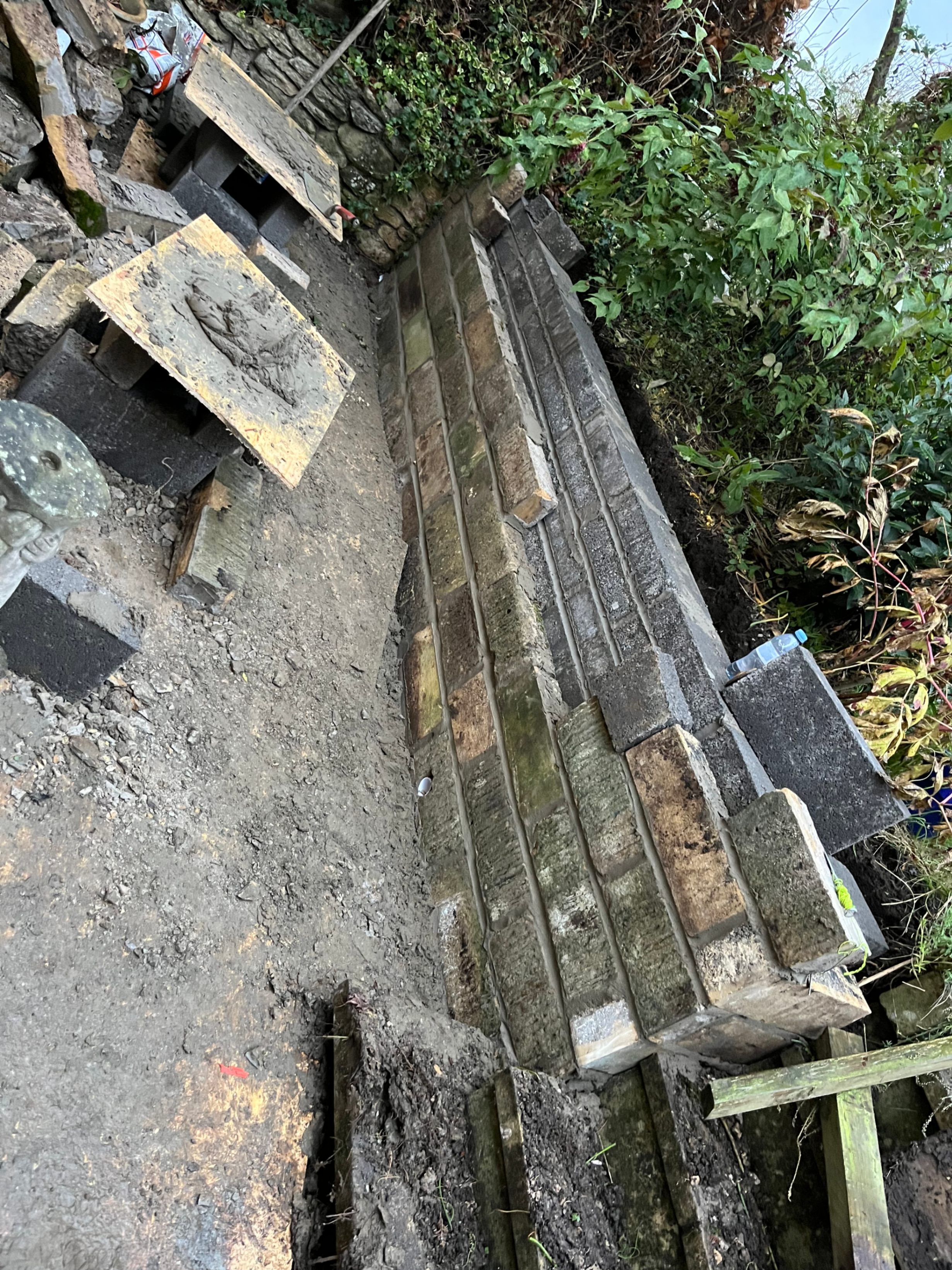 Outdoor Wall Renovation During